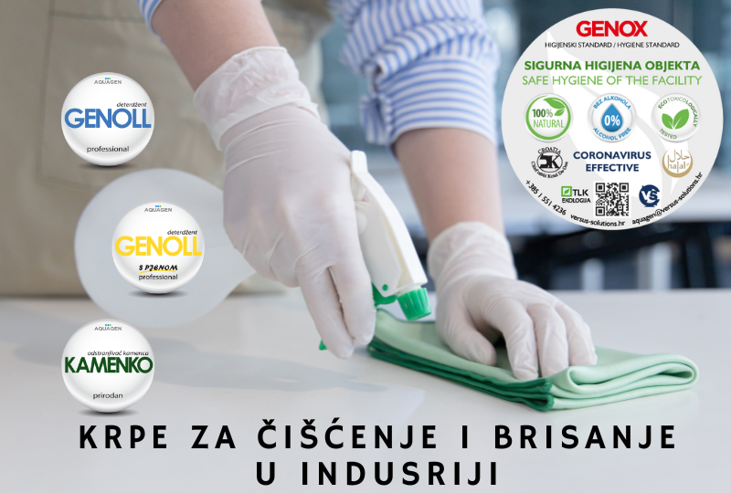 Krpe za čišćenje i brisanje u industriji