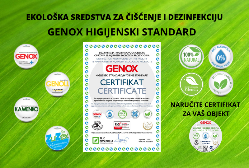 Naručite svoj GENOX HIGIJENSKI CERTIFIKAT